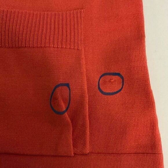 Doncaster Cardigan Button Down Front Silk Blend Orange Red Coral Women Large - Picture 4 of 12